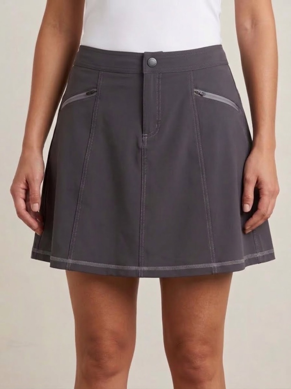 Title Nine Swingtastic Nimblene Active Skort Gray Size 8